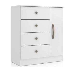 COMODA MOVEIS LISBOA 1P 4CJ BCO 4839BR