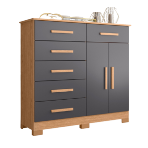 COMODA XANGAI MADERA FREIJO/TITANIUM 165-307