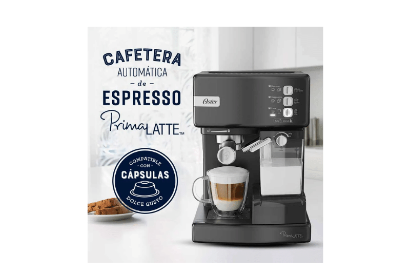 CAFETERA ESPRESSO PRIMA LATE OSTER NEGRA 2121963 - Imagen 3