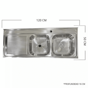 LAVAPLATO 1.20X50 P/MONOM. SOBREP/IZQ.