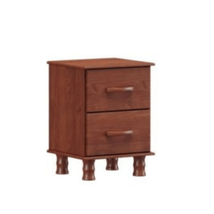 VELADOR 2 CAJONES MADERA BRONCE IMBUIA